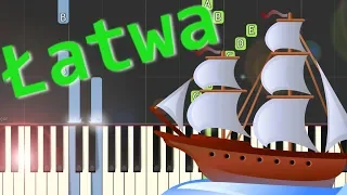 🎹 Bitwa (szanty) - Piano Tutorial (łatwa wersja) 🎵 NUTY W OPISIE 🎼