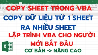 Copy data from one sheet to multiple sheets using VBA programming in Excel