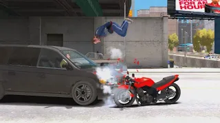 GTA IV - Epic Motorcycle Crashes Ragdolls Ep.7 (Euphoria Physics)