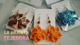 🕸Aretes, Pendientes a Crochet #3 ¡YA perdí la cuenta de los que he vendido!🤑🧶paso a paso en 10min