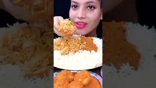 Spicy Indian food eating #shorts #ytshorts #chickenlegpiece #mukbang #asmr #indianasmr #indian #food