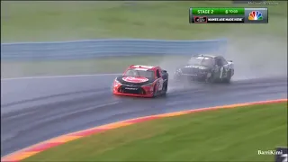 NASCAR Xfinity Drivers in the rain at the Glen 2018 & Miller Crash