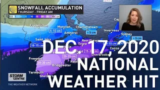 30 cm of snow is coming to Nova Scotia thanks to a big Nor'easter | December 17, 2020