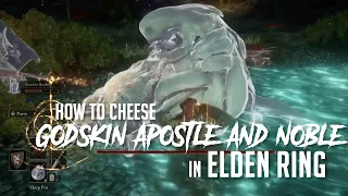 How to Cheese Godskin Duo (Apostle and Noble) at Spiritcaller's Cave in Elden Ring (Easy Kill)