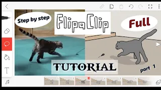 Flipaclip Tutorial, making video into Animation (English voice)