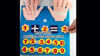 Amazon Educational Toys Felt Finger Digit Counting Board For Preschooler Learn to simple arithmetic