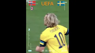 UEFA match between Norway vs Sweden #shorts #uefa