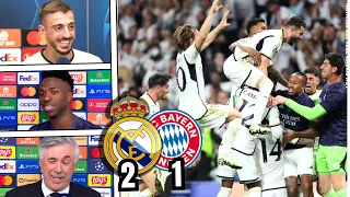 🤩CELEBRACIÓN Y REACCIÓN DEL REAL MADRID TRAS LA GRAN VICTORIA ANTE EL BAYERN 2-1 CHAMPIONS LEAGUE