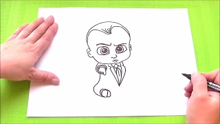 THE BOSS BABY cartoon coloring book Video for children Босс молокосос мультик раскраска