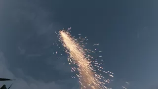 Nozzleless 30mm sparky rocket launch +Ti flakes