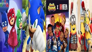 Subway Surfers Miami 2020 (NFLPA Special) VS Minion Rush VS PJ Masks: Super City Run VS SONIC DASH