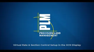 Virtual Rate & Section Control Setup in the XCN Display