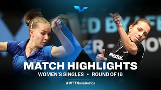 Highlights | Annett Kaufmann vs Elizabeta Samara | WS R16 | WTT Contender Nova Gorica 2022