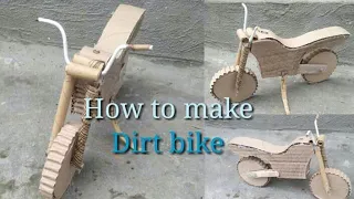 How to make cardboard Dirt bike at very simple