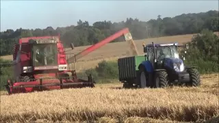 Harvest 2016 - Combining Barley with Massey Ferguson