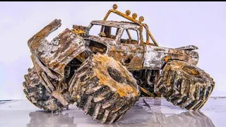 1975 Ford F350 Monster Truck - Restoration Abandoned very Rusty Model Truck 🚛#rc #video #viral