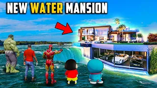 Franklin Buy Luxury Water House To Surprise Shinchan And Doraemon in GTA 5 in Telugu #gta5
