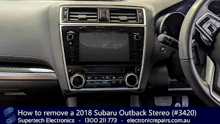 How to remove a 2018 Subaru Outback Stereo (#3420)