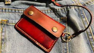 DIY Leather Card Wallet with Belt Loop