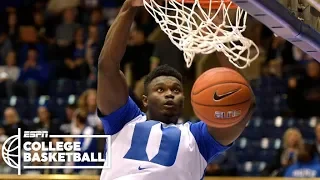 Zion Williamson puts on a dunk show in Duke's win | College Basketball Highlights