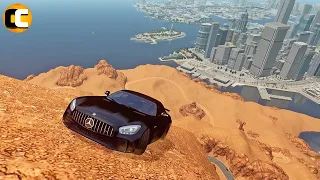 GTA 4 Cliff Drops Crashes with Real Cars mods #44 | Odycrash