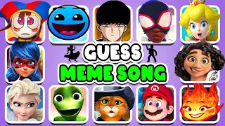 GUESS MEME & WHO'S SINGING?| Bling Bang Bang Born,TengeTenge, Mario, Elsa, Fire in The hole, Sonic