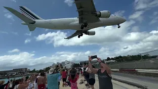 Planes on Maho beach St Martin