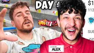Grocery Store WINNER Reacts to MR BEASTS $10k Every Day You Survive In A Grocery Store!
