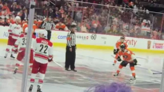 Carolina Hurricanes vs Philadelphia Flyers 4/9/17 - 3rd Period Opening Faceoff