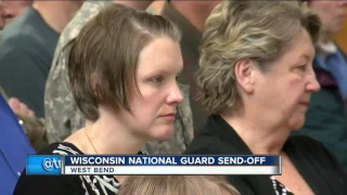 Family, friends gather for send-off ceremonies for deploying Wisconsin National Guard units