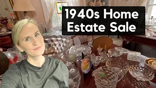 1940s Home Estate Sale unveils 75 years of collectibles, Shop with me!