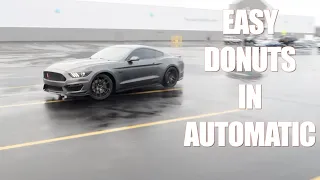 How To Do Donuts in Automatic Car For Beginners | 2015 Mustang GT