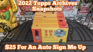 2022 Topps Archives Snapshots $25 For An Auto Sign Me Up!! 🍀🍀