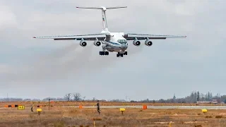 IL-76 landing crosswind / Kubinka Airfield