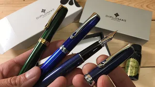 Diplomat Excellence A2 Fountain Pen Unboxing and Writing Sample