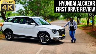 Hyundai Alcazar First Drive Review 4K 60 fps POV 1.5 Diesel Automatic Cinematic Interior Exterior