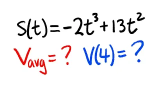 how to find the average velocity and instantaneous velocity? Calculus 1 tutorial