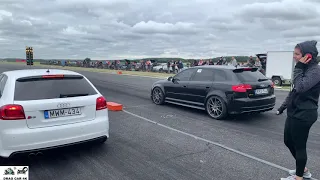 Audi RS3 vs Audi S3 drag race 1/4 mile 🚦🚗 - 4K