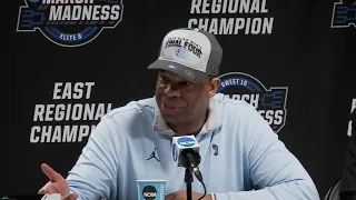 Hubert Davis & Players Post-St. Peter's NCAAT