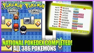 Pokemon FireRed & LeafGreen - National Pokedex Completed All 386 Pokemons