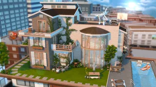 Modern Bohemian Family Penthouse Apartment | (no cc) The Sims 4 Speed Build