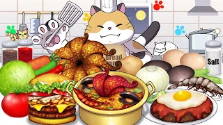 Cooking & Mukbang animation Cat making COMPLETE EDITION 1