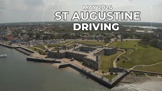 Driving through historic St. Augustine Florida [4k footage]