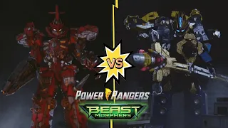 Power Rangers Beast Morphers vs Venjix (Evox) Batalla Megazord Final Versión Extendida | Fan Made