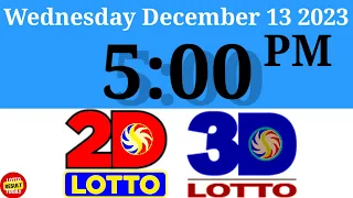 Pcso Lotto Result Today 5pm December 13 2023 | Lotto Result Today Swertres Ez2