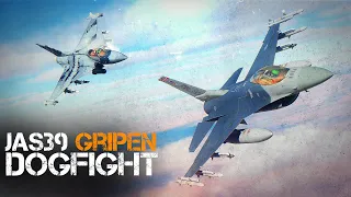 JAS39 Gripen Vs F-16 Viper Dogfight | Digital Combat Simulator | DCS |