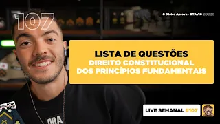 Lista de Questões - Constitucional: Dos Princípios Fundamentais | Polícia Militar | Live #106