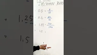 Trik Pecahan Desimal ke Pecahan Biasa #matematika #matematikasd #fyp #fypシ