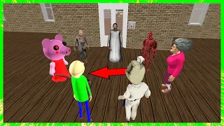 Scary Teacher 3D , piggy , granny , ice scream rod , Baldi , ... -  funny Parody animation Part 09