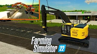 $1,000,000 Road Construction Project! | Replacing OLD Sewer Lines | Farming Simulator 22